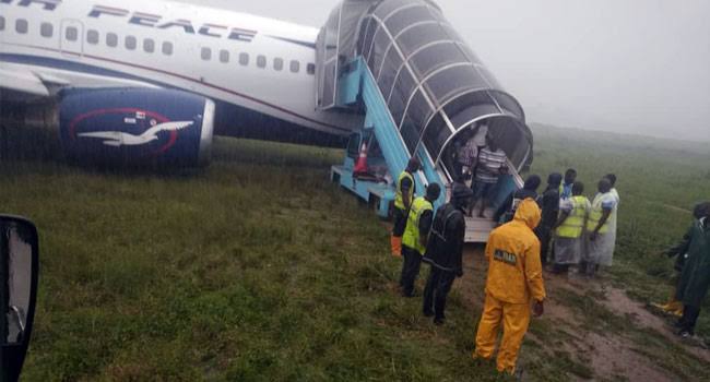 Air Peace flight skids off Port Harcourt airport runway