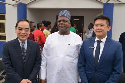 DG NCAA,Capt.Muhtar Usman (middle)with the two facilitators from Civil Aviation Authority of Singapore, Mr. Allan Tang (team lead).and Mr. Bernard Chan (right).