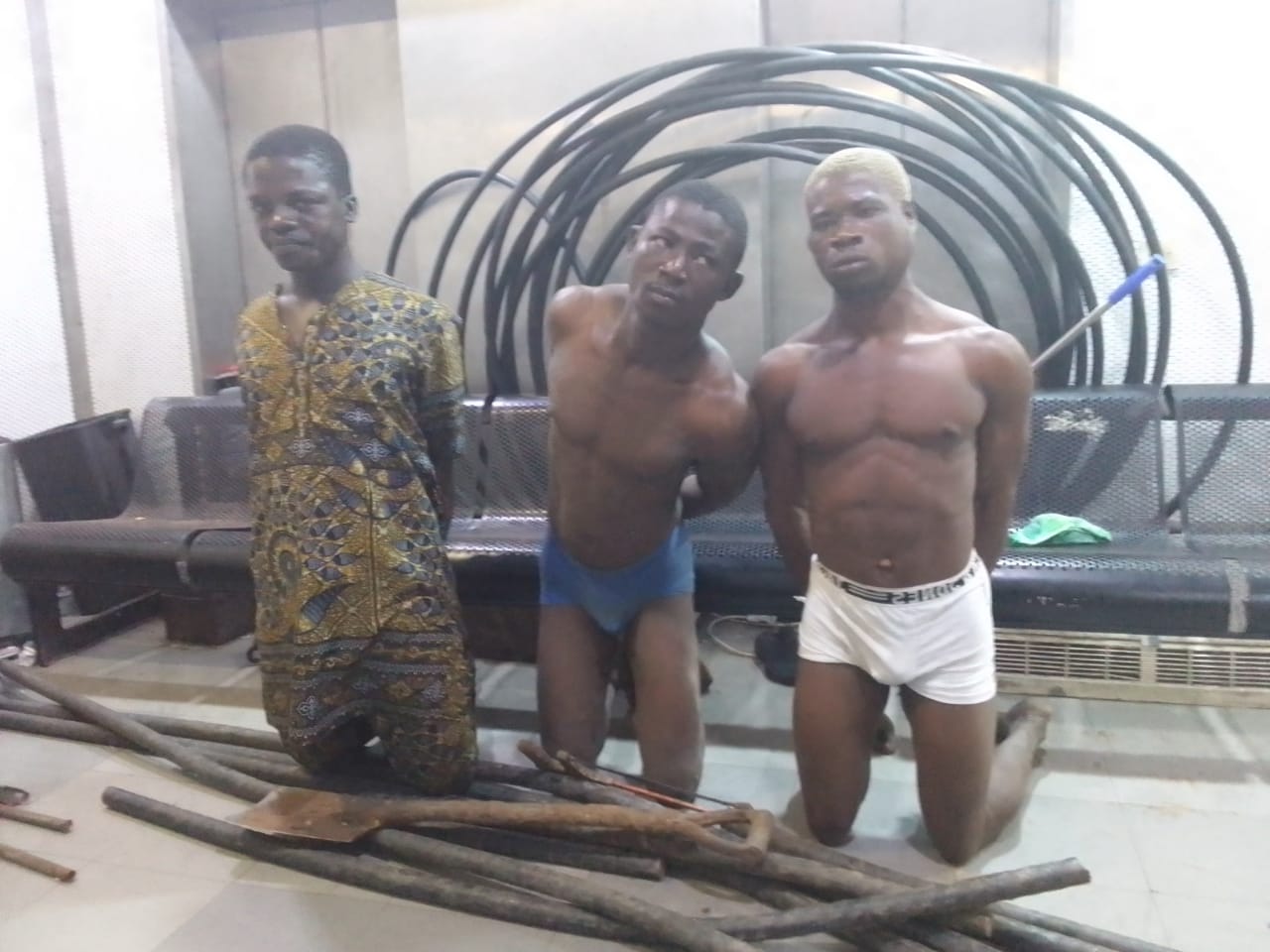 Three electric cable thieves arrested at MMIA