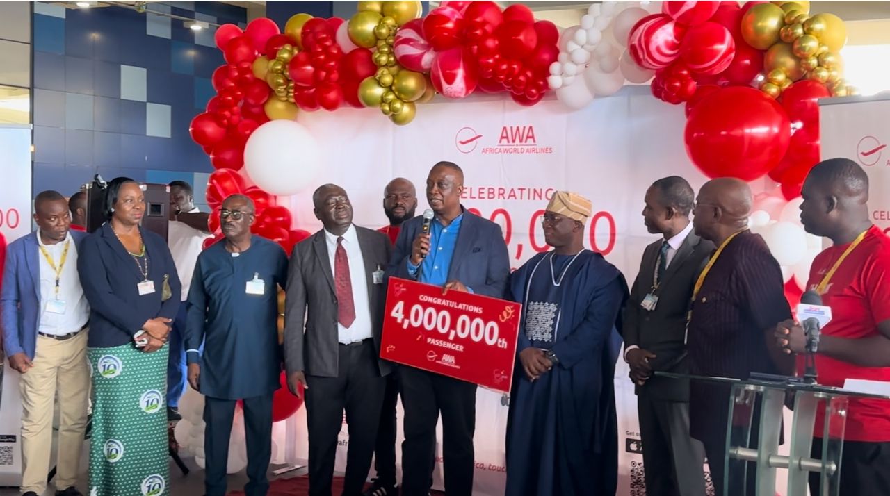 Africa World Airline celebrates 4 millionth passenger in Accra