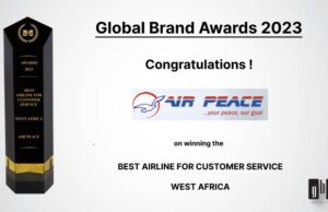 Air Peace bags Best Airline for customer service in W.Africa at Global Brands Magazine awards