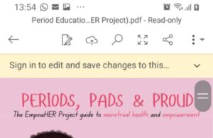 Odukoya Rallies Young Women to be Proud in their Period